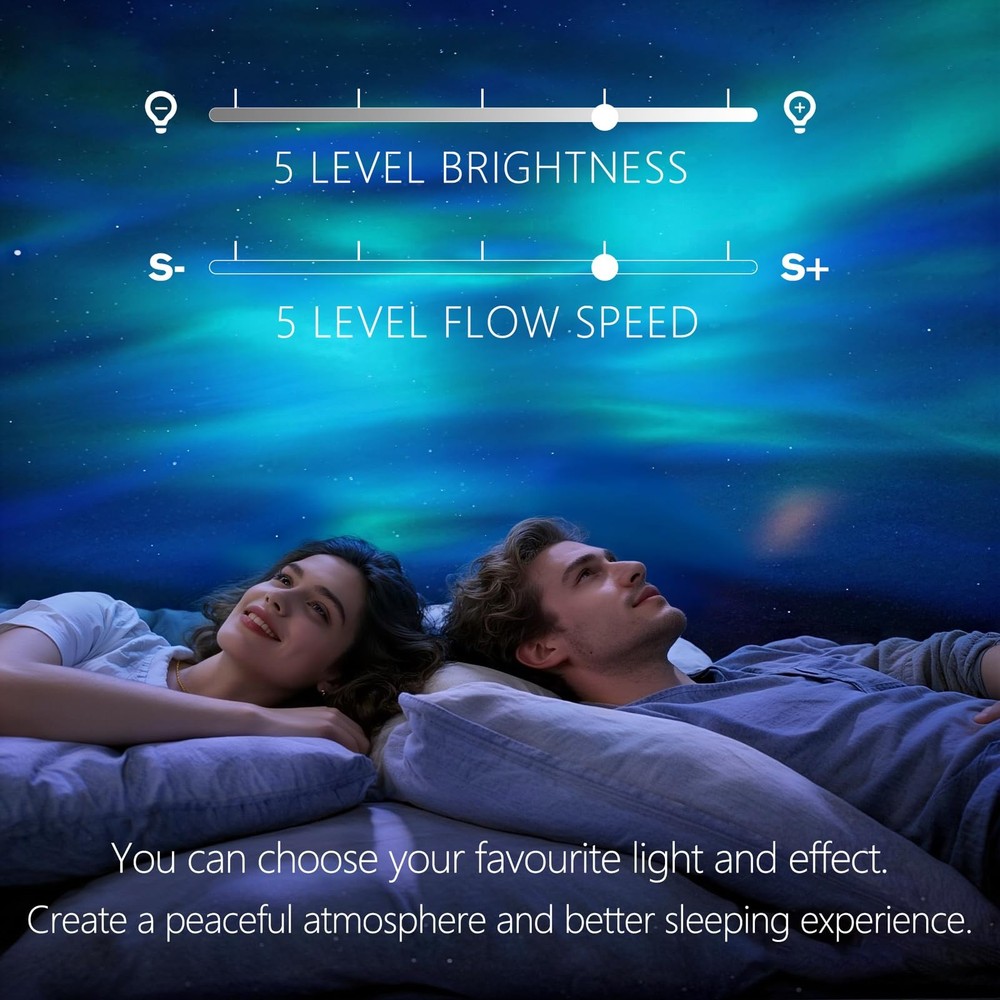 Northern Galaxy Light Aurora Projector, Star Projector with 33 Light Effects,...