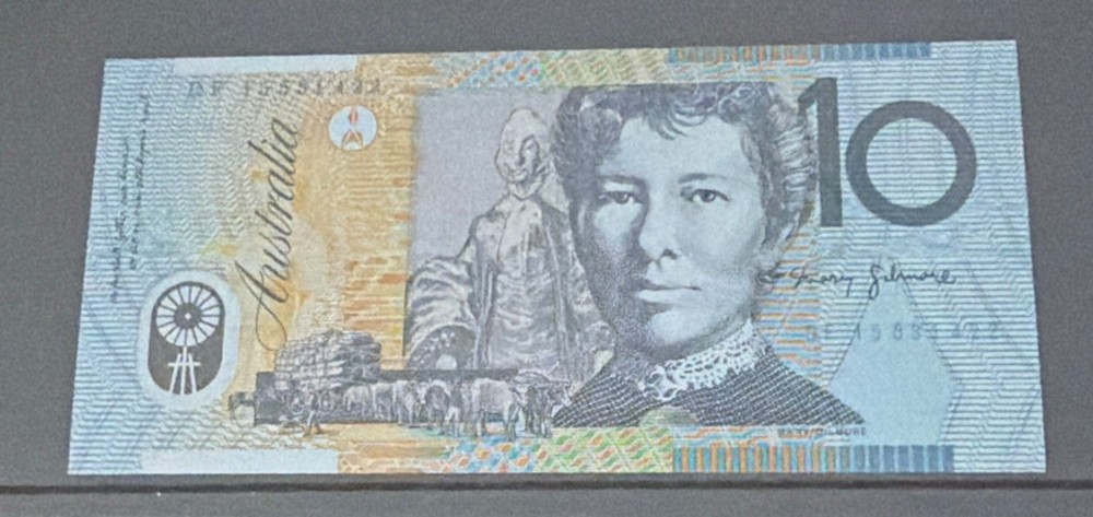 2015 $10 Note Stevens/Fraser DF15 First Prefix Unc