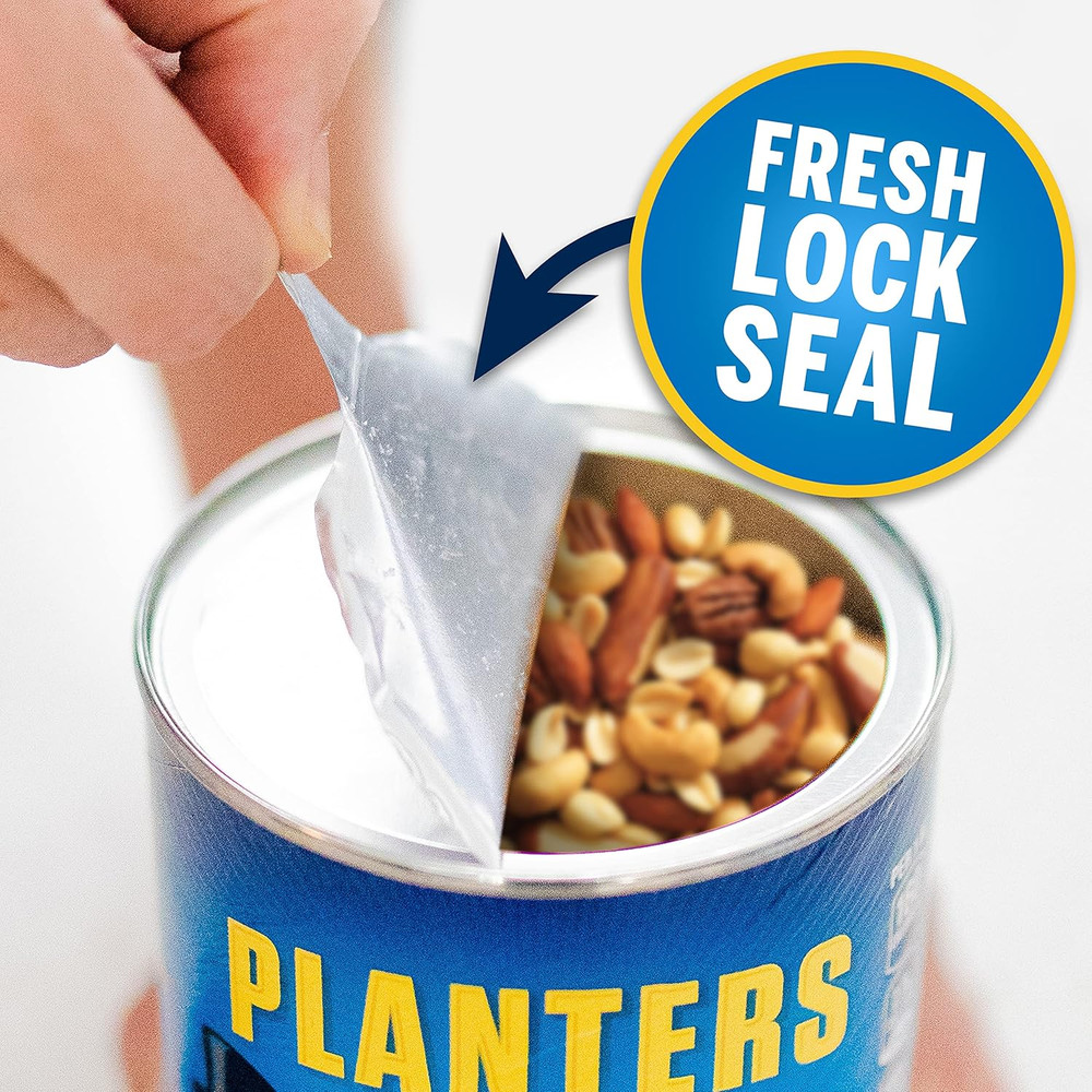 PLANTERS Lightly Salted Mix Nuts, Party Snacks, Plant-Based Protein, 15 Oz
