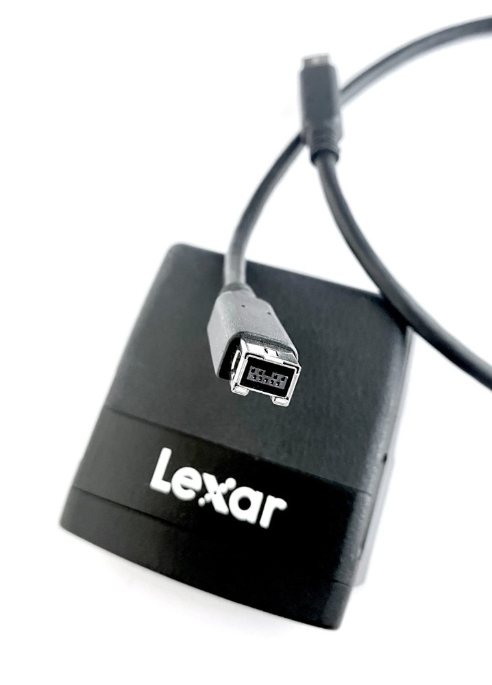 PHOTOGRAPHERS! Lexar Firewire 800 compact Flash Card Reader with cable. Tested!