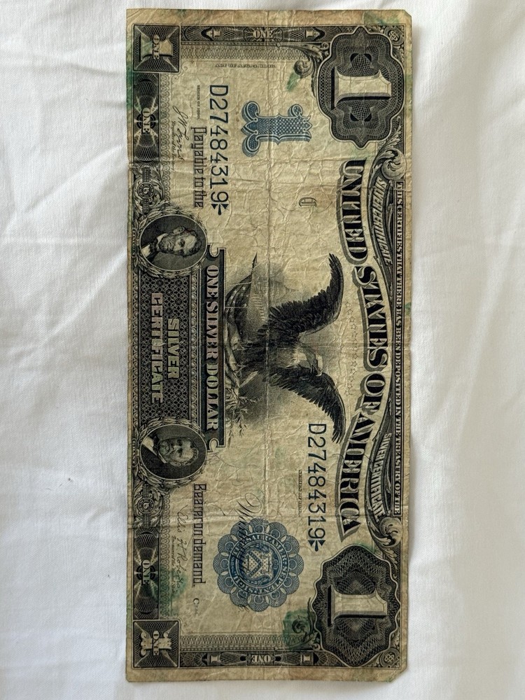 1899 $1 DOLLAR BILL BLACK EAGLE SILVER CERTIFICATE
