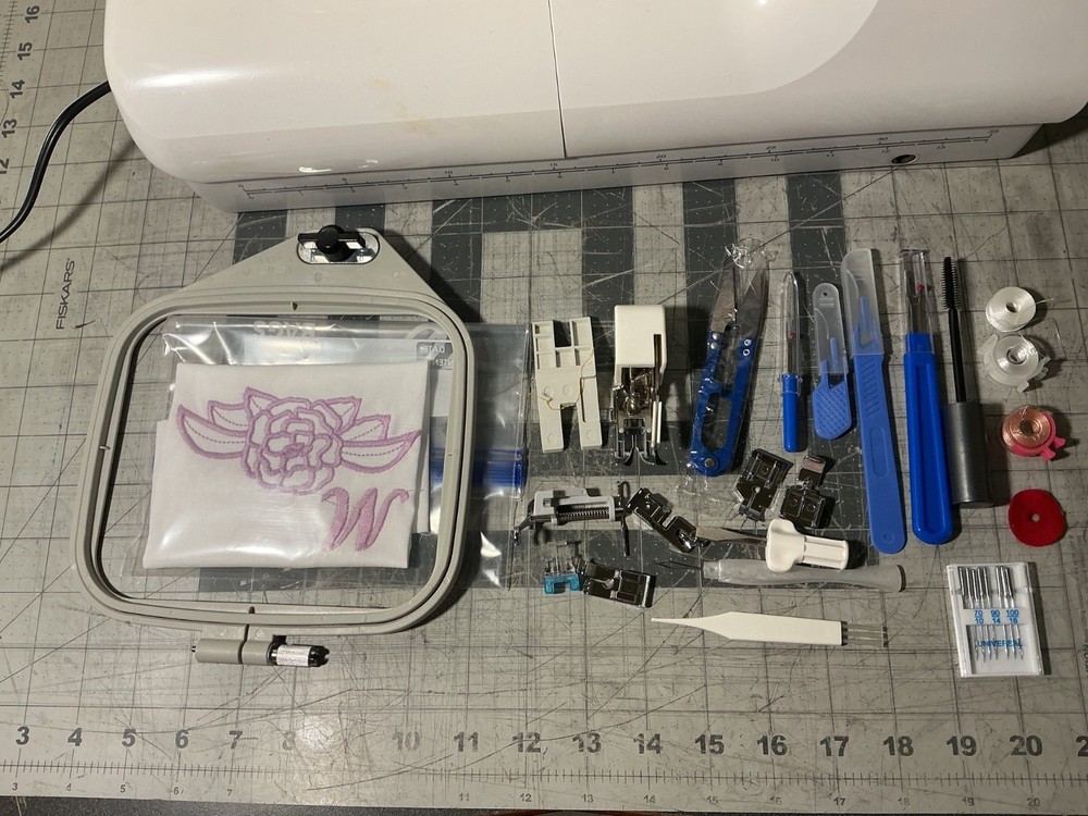 Janome Memory Craft 9000 Computerized Sewing and embroidery machine.
