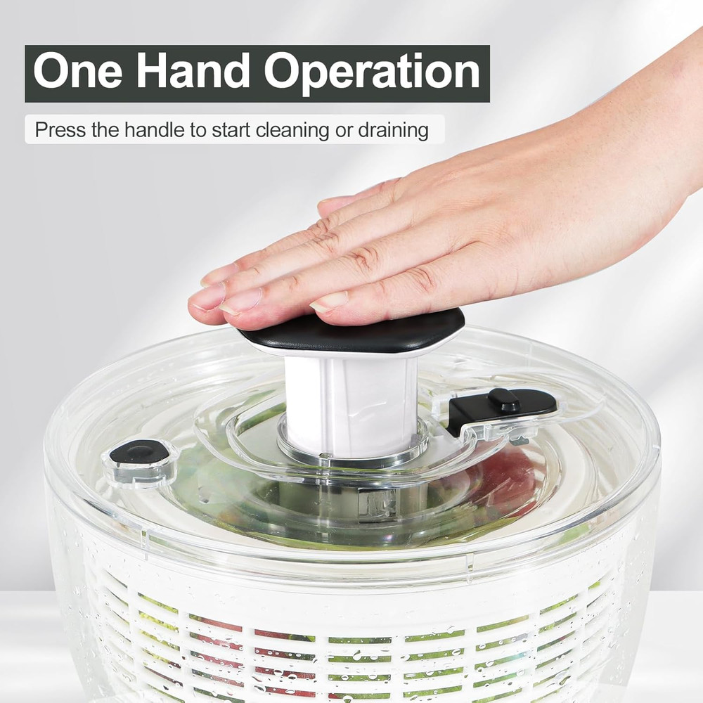 Salad Spinner Small Lettuce Spinner Kitchen Gadgets Vegetable Washer, High Ef...