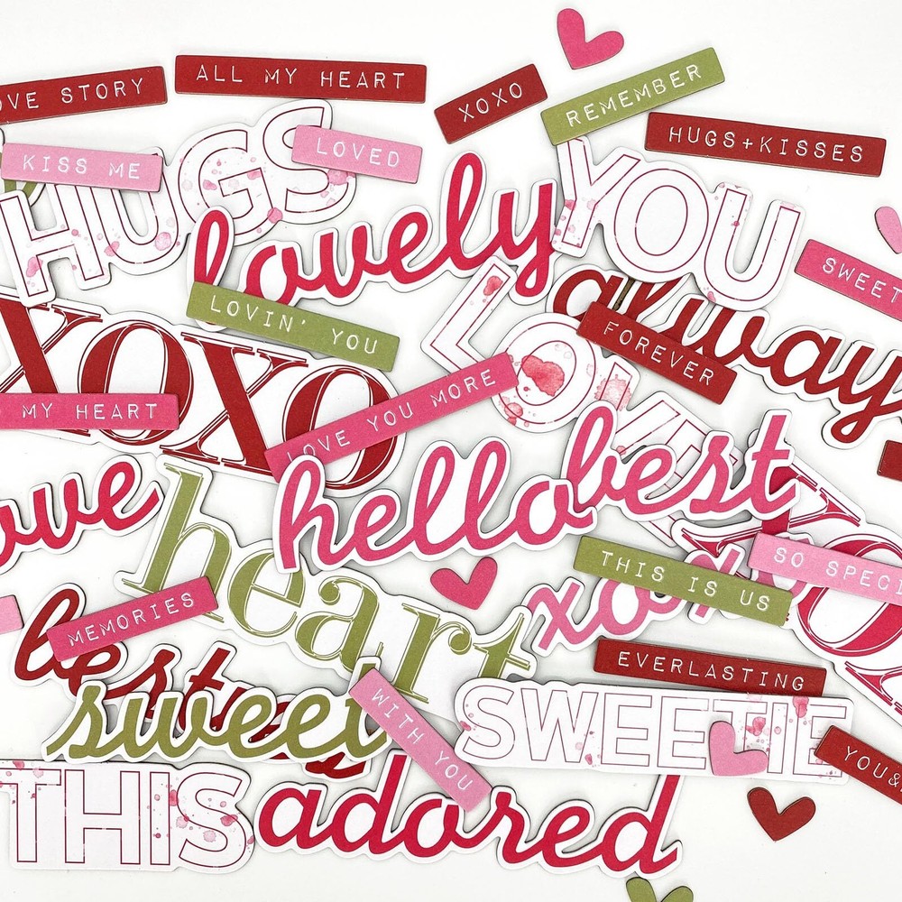 ARToptions Rouge Chipboard Word Set
