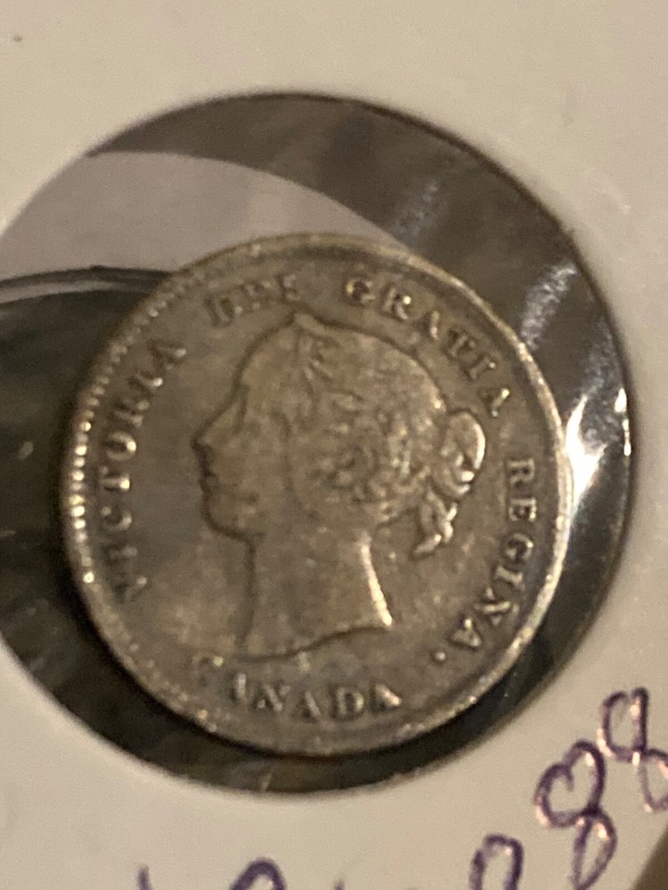 1888 Canada 5 Cents Silver Coin