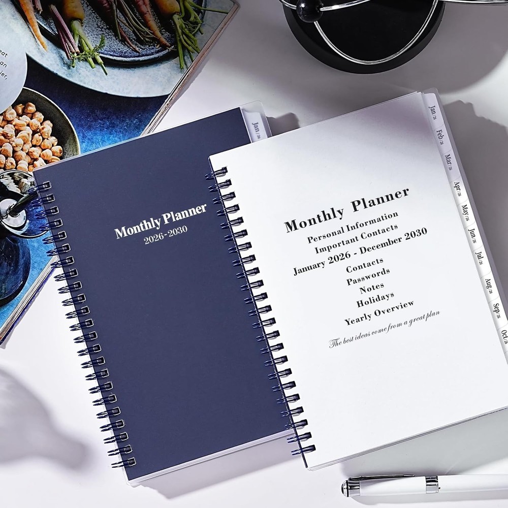 Versatile 5- Monthly Planner 2026-2030 - Includes Tabs & Inner Pocket