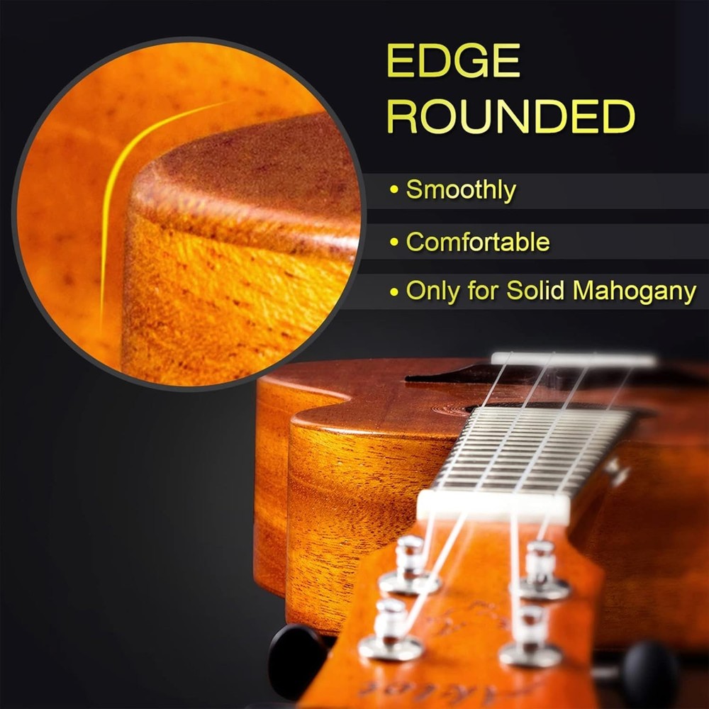 Left-Handed Concert Ukulele Kit, Solid Mahogany-