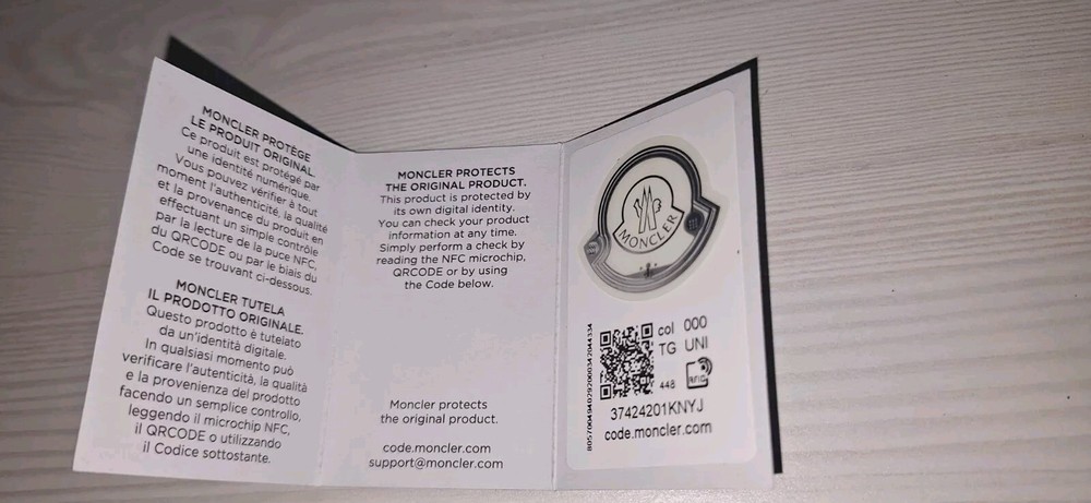 Moncler black small ENVELOPE with authenticity sign