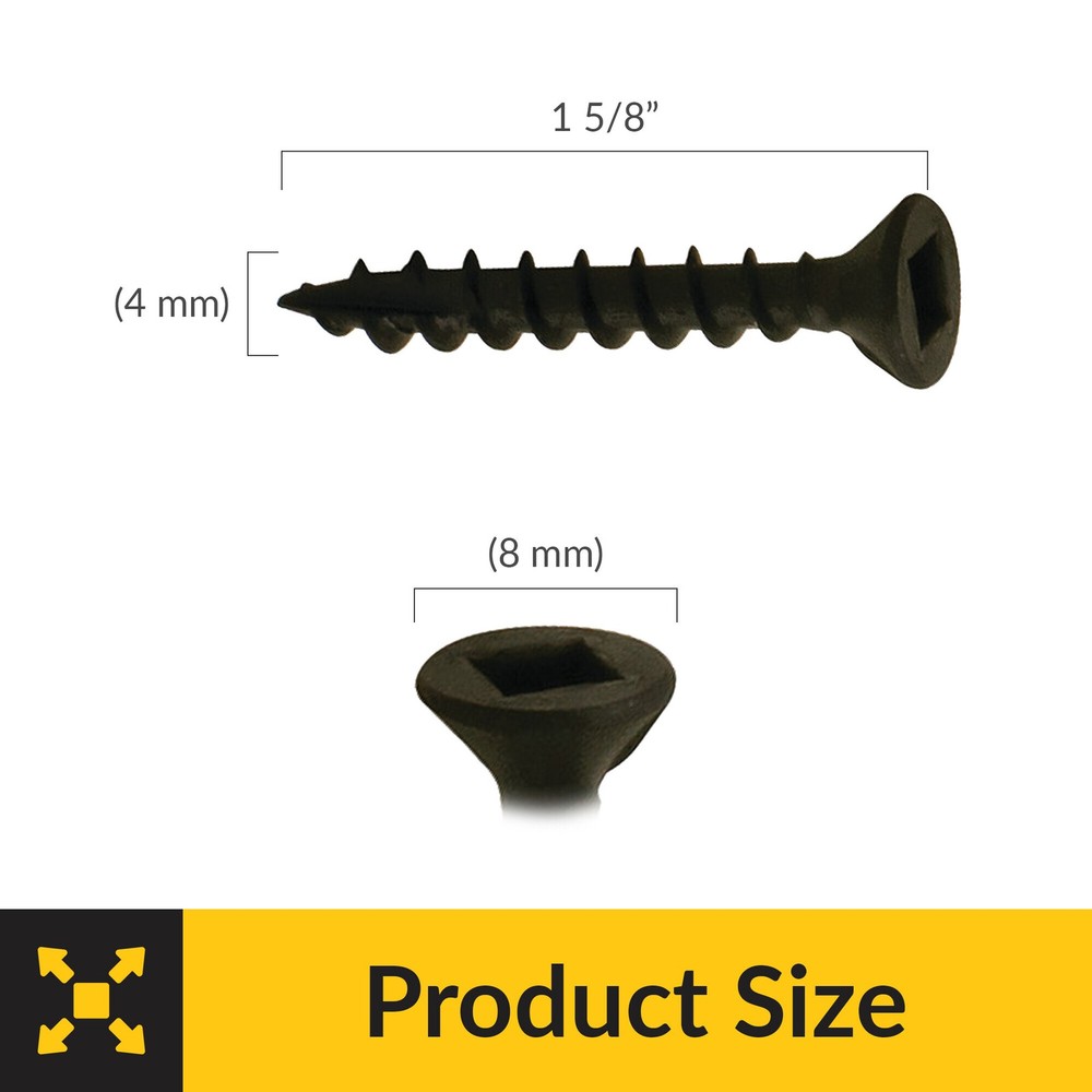 Zip R Screw, Flat Countersunk Head with Square Drive Pack of 6000