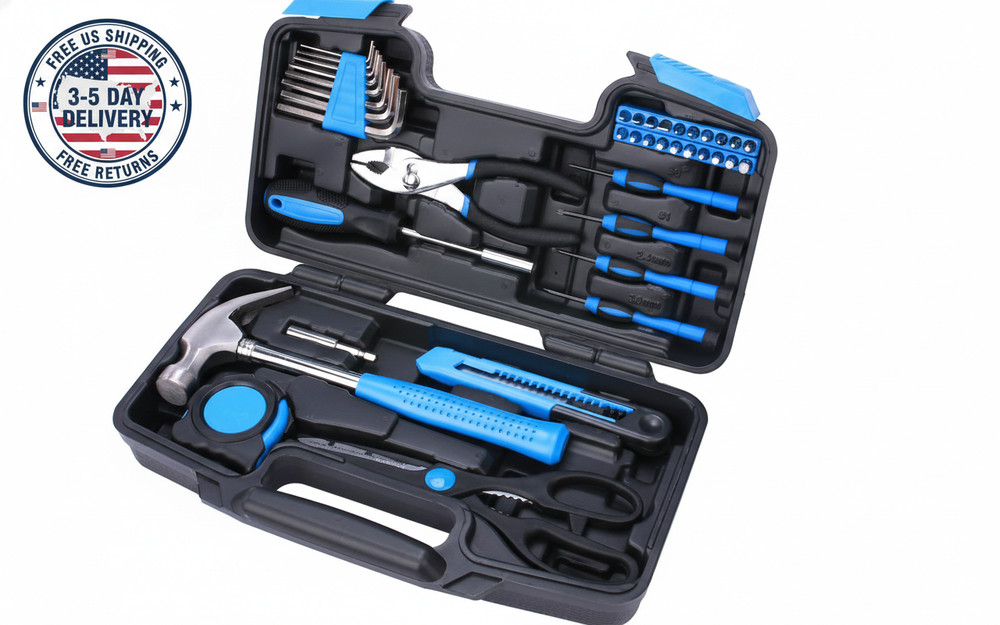 40-Piece All Purpose Household Tool Kit – Includes All Essential Tools for Home,