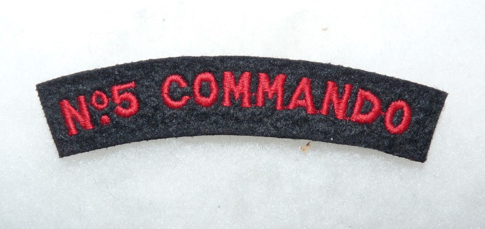 Repro WW2 British Number Five No 5 Commando Shoulder Title Patch