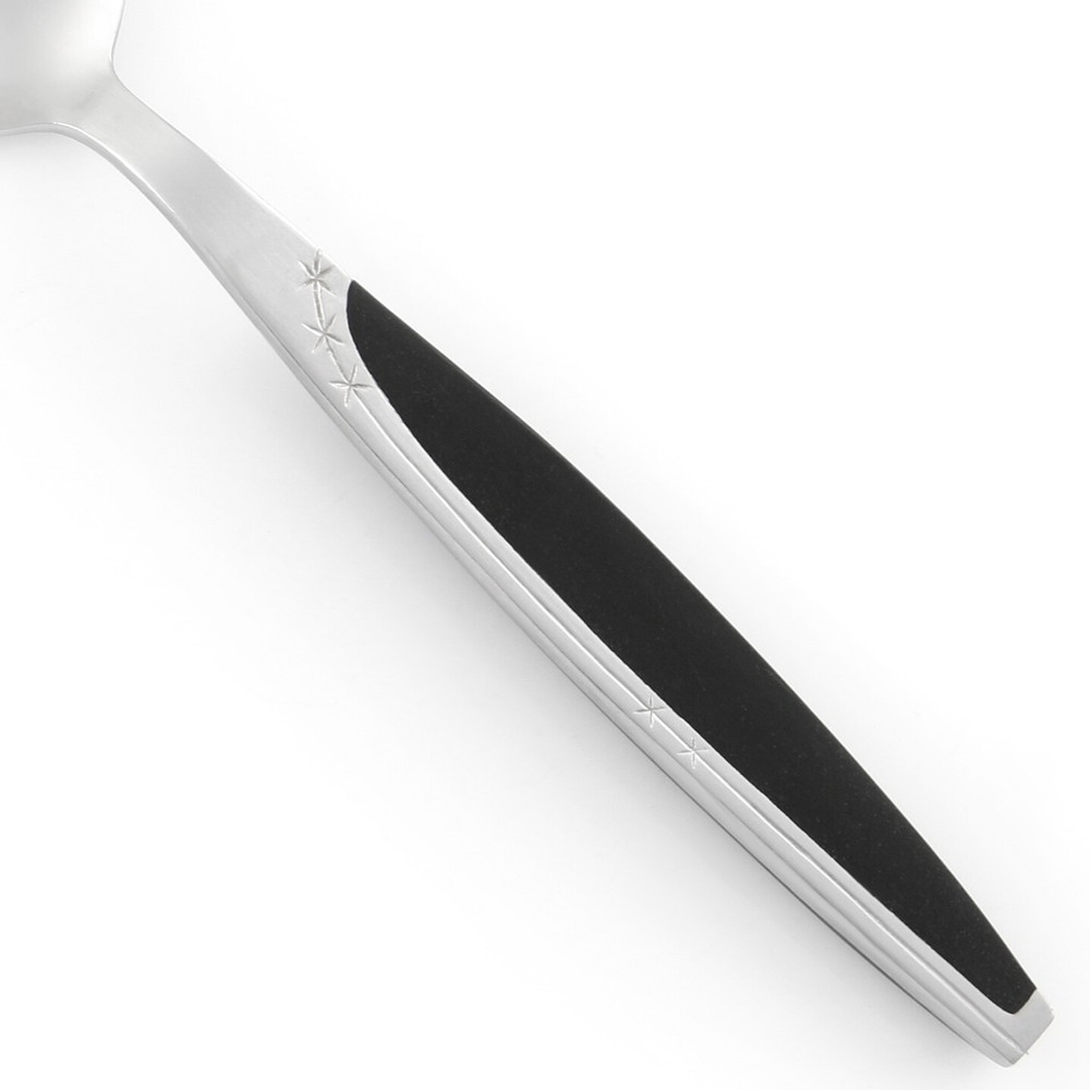 Mar-Crest EBONY ELEGANCE Stainless Black Handle Silverware CHOICE Flatware