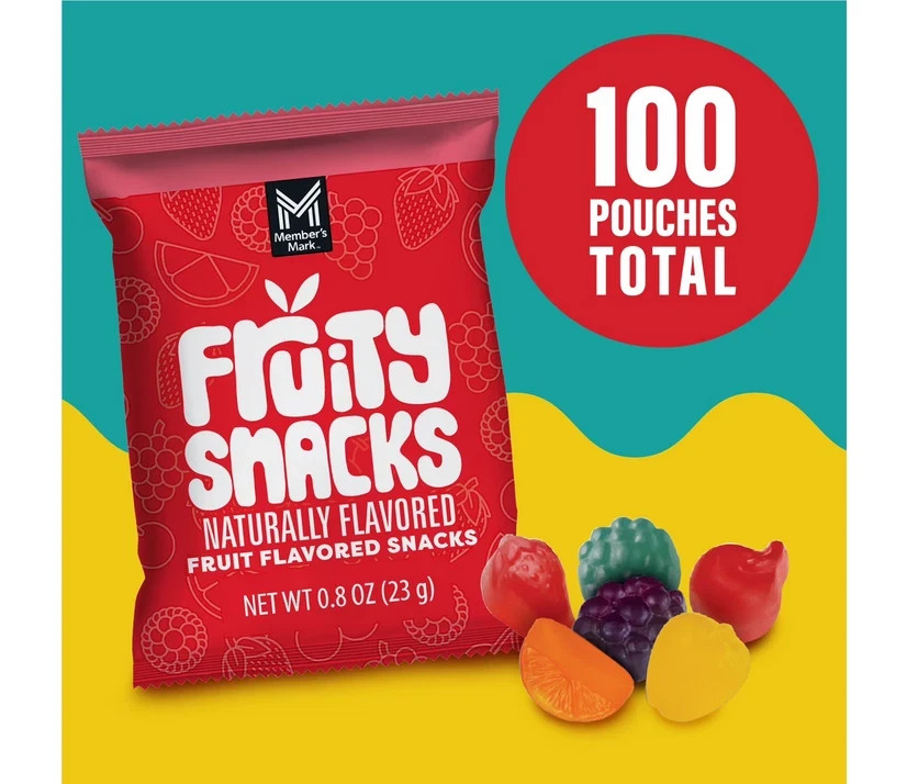 Member's Mark Fruity Snacks, 0.8 oz., 100 pk.
