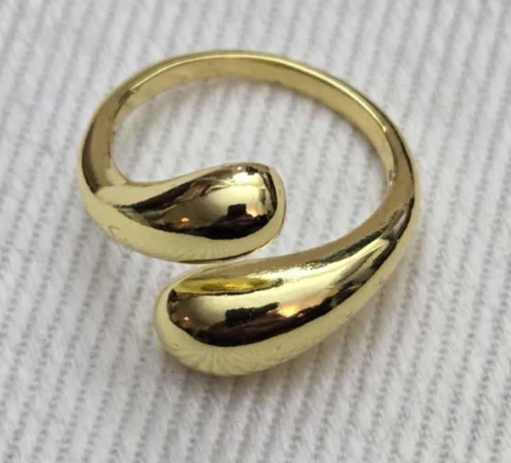 Chunky Gold Ring Set 4Pc Svovin Adjustable Boho Statement Rings