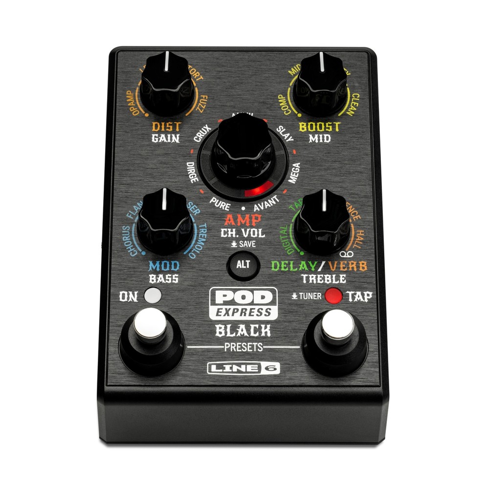 Line 6 POD Express Black High-Gain Guitar Amp & Effects Modeler Processor Pedal