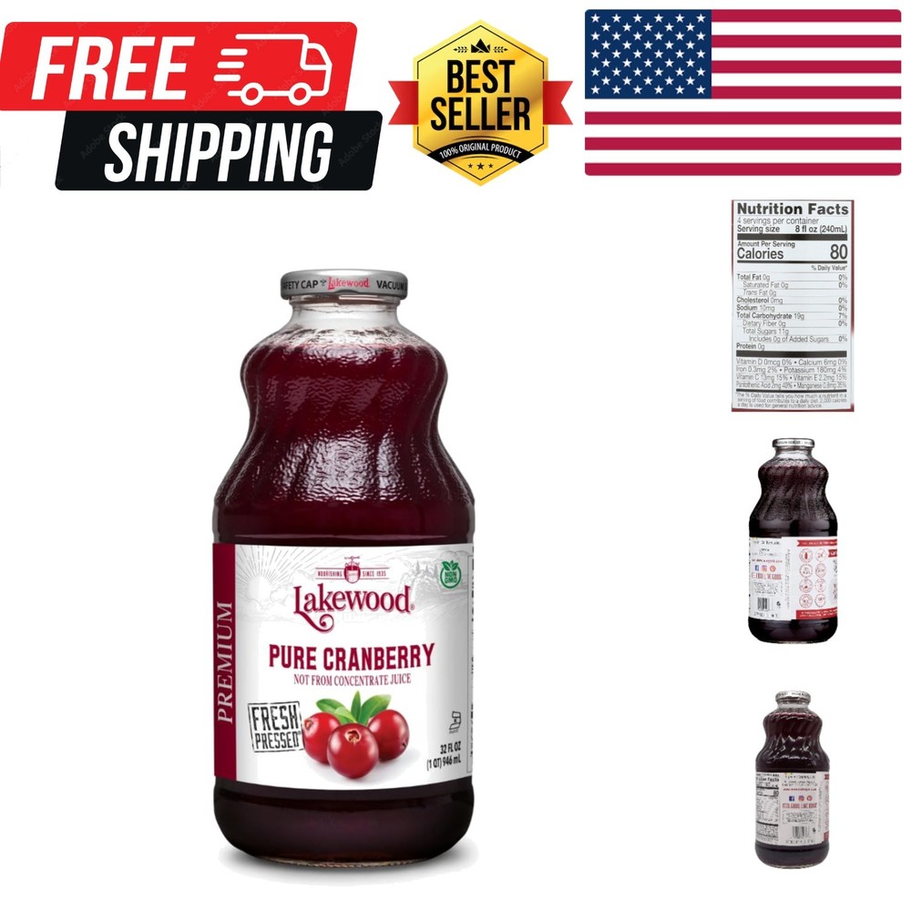 Pure Cranberry Juice, 32 oz