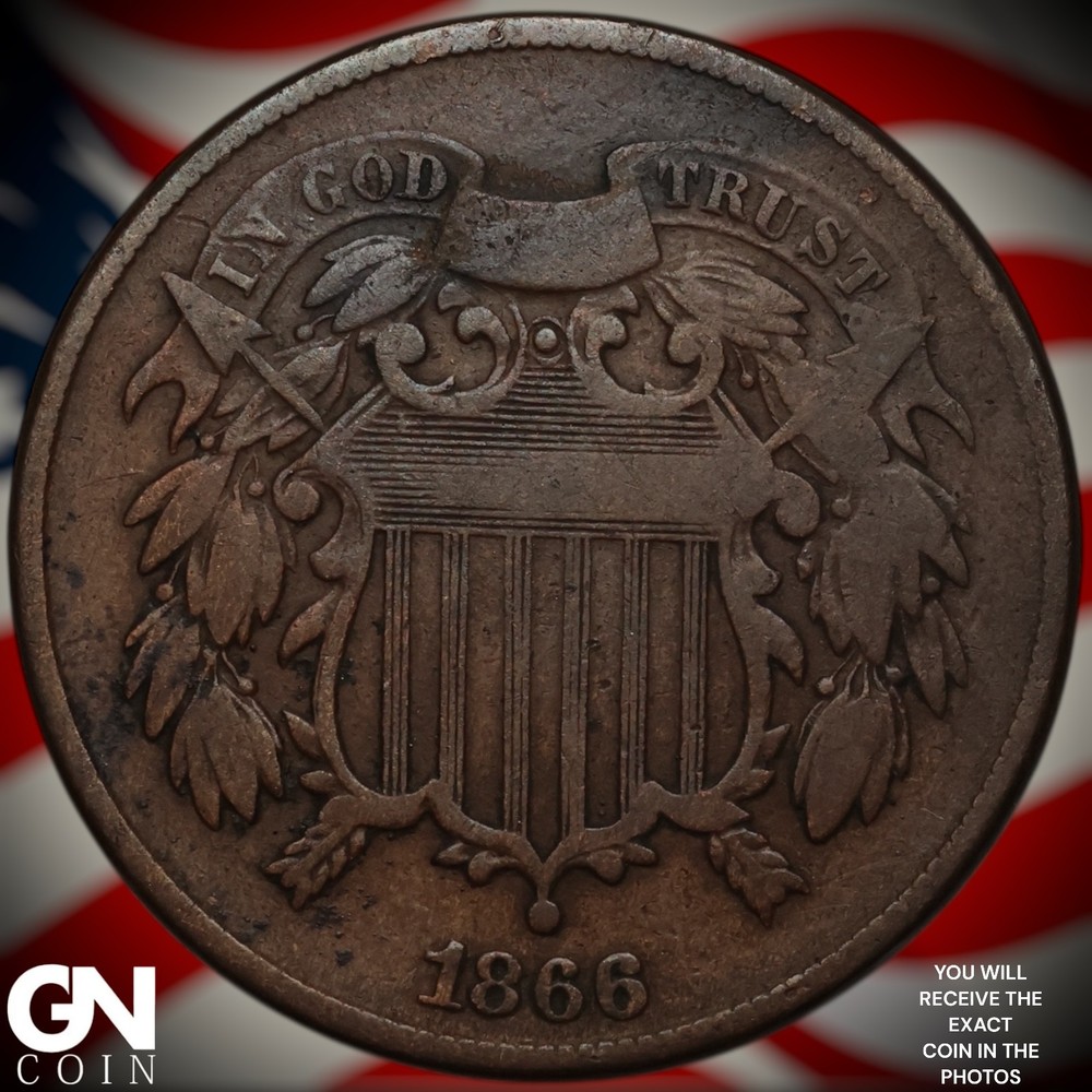 1866 2 Cent Piece A3381
