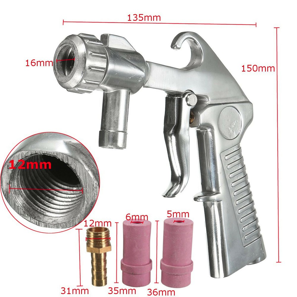 Air Siphon Sandblaster Feed Blast Nozzle Ceramic Tips Abrasive Sand Blasting