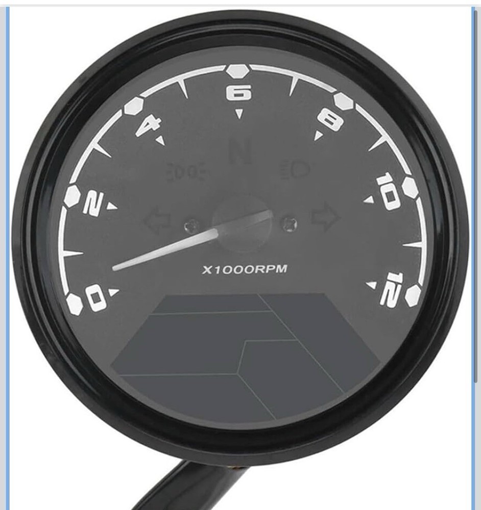 LCD Universal Digital Speedometer Odometer Tachometer, Motorcycle Speedometer