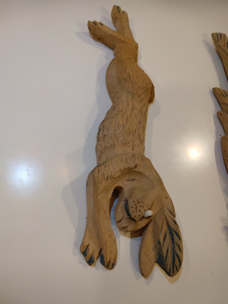 VINTAGE CUCKOO CLOCK RABBIT AND PHEASANT TRIM PIECES