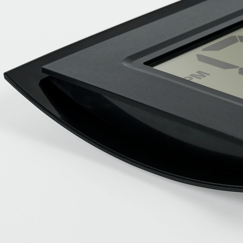 Modern Wall Mount Digital Clock with Temperature Reading and Alarm Feature