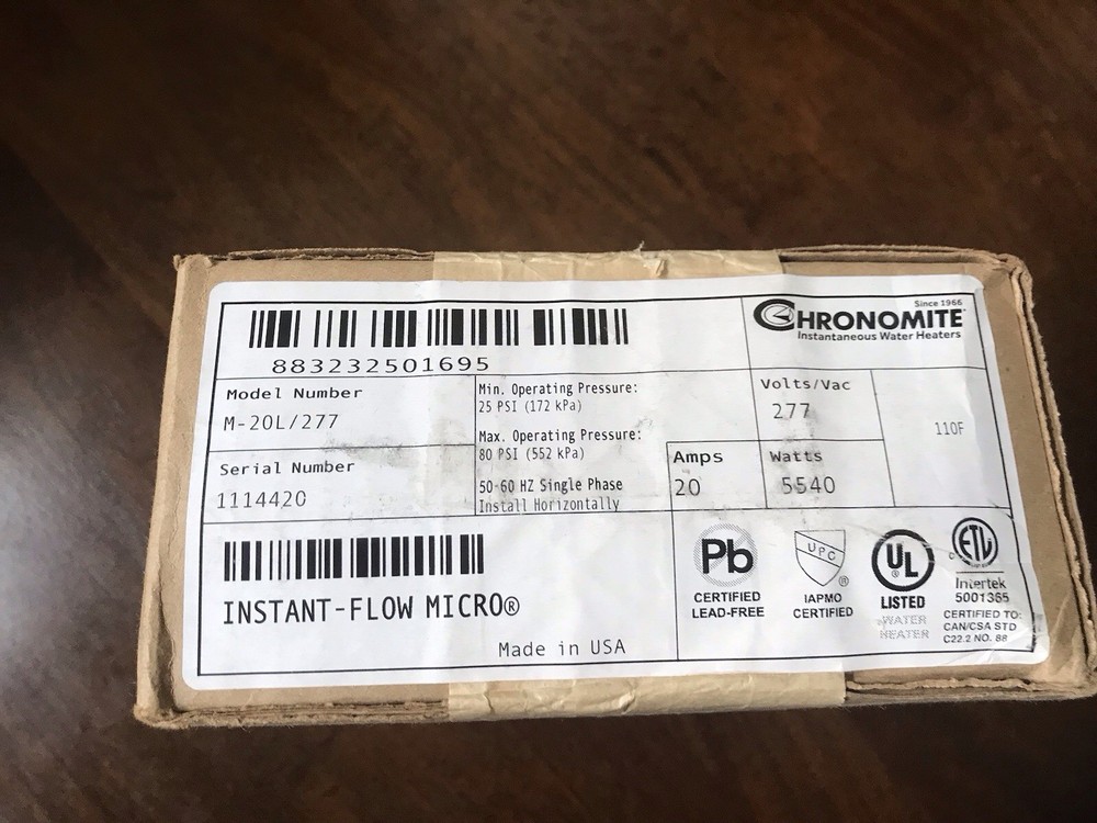 Chronomite Insta-Hot M-20L. 277