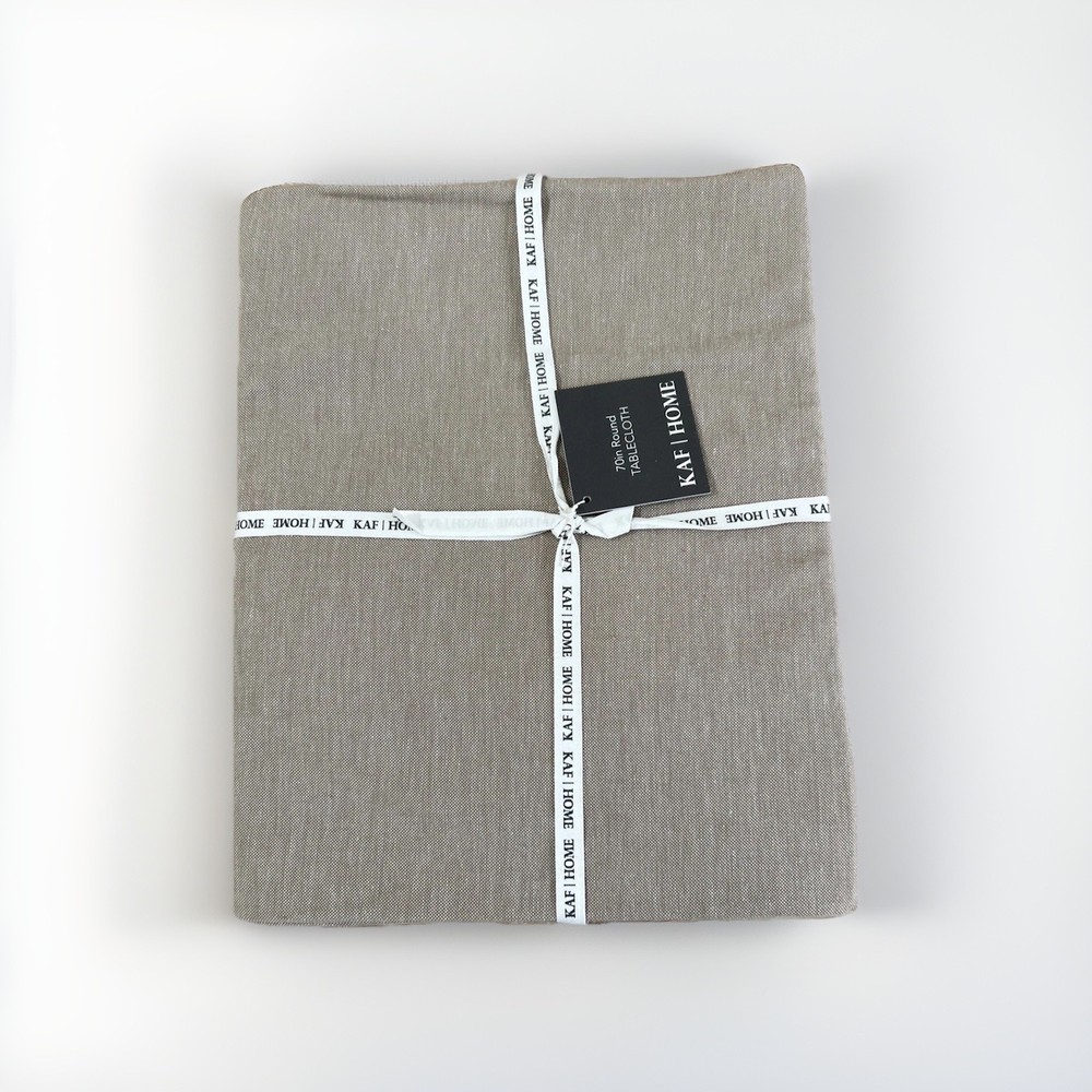 KAF Home Tablecloth Round 70 - Beige