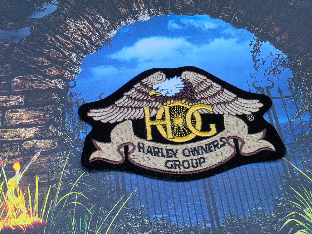 Harley Davidson HOG Motorcycle Logo Patch Embroidered Harley Owners Group Eagle
