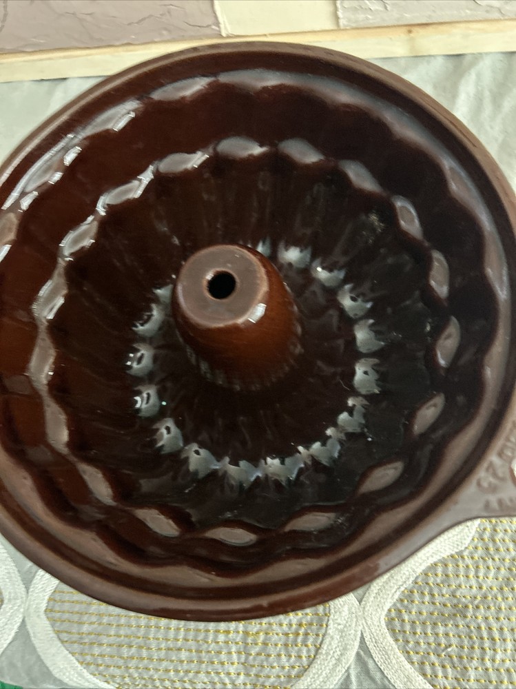 Vintage German Ceramic Bundt Cake Mold - 10”