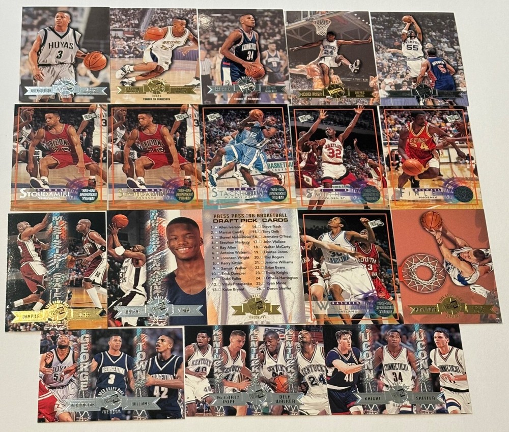 1996 Press Pass Draft Picks Basketball Base Set, Complete Your Set, You Pick One