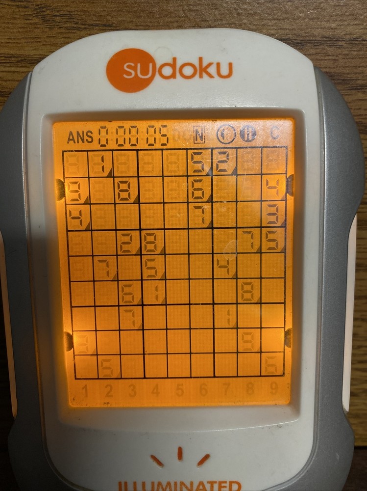 Vintage Sudoku Illuminated Handheld Electronic Game - Techno Source 2006