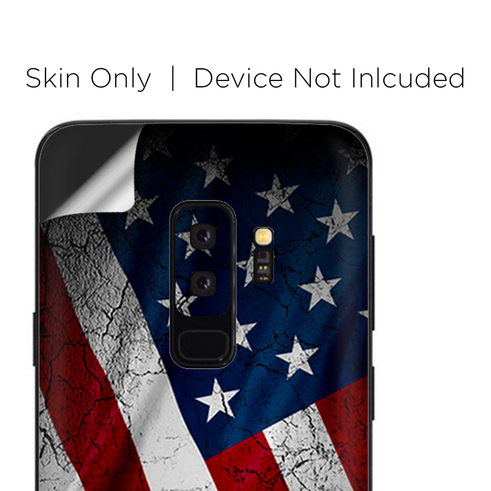 Samsung Galaxy S9 Plus Skins Decals - American Flag distressed wave