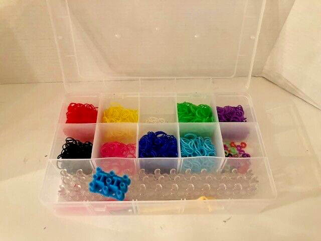Rainbow Loom Kit  Rubber Bands 9 Colors & case