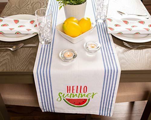 DII Watermelon Collection Kitchen, Table Runner, 14x72, Hello Summer