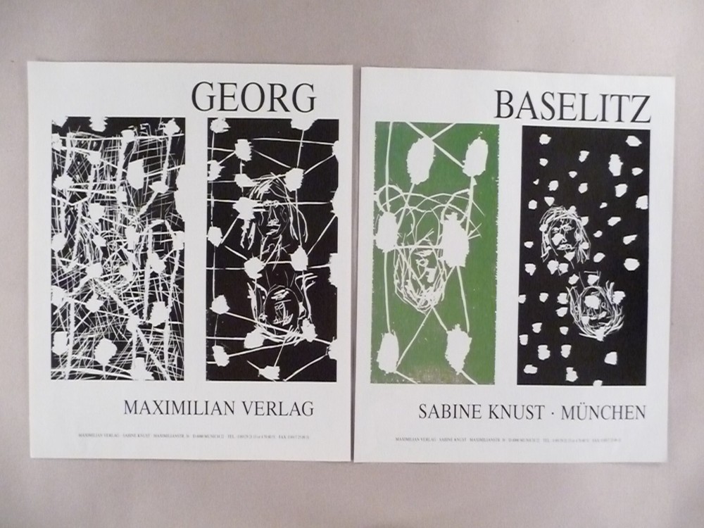 Georg Baselitz Double-Page MAGAZINE AD - 1990