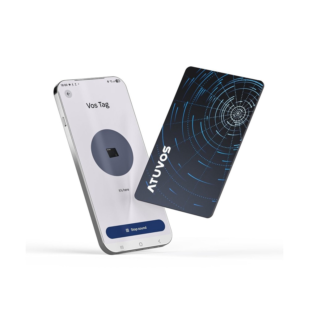 ATUVOS Air Tag Ultra-Thin Wallet Tracker for Android & iOS, Dual Sy... Fast Ship