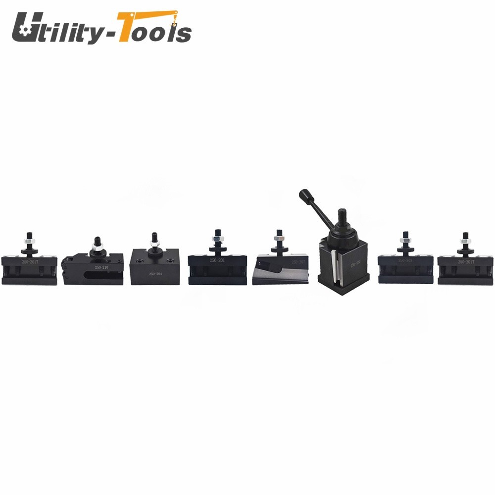 Wedge Type Tool Post For Lathe 10 - 15" With 7 Pack Tool Holders BXA 250-222