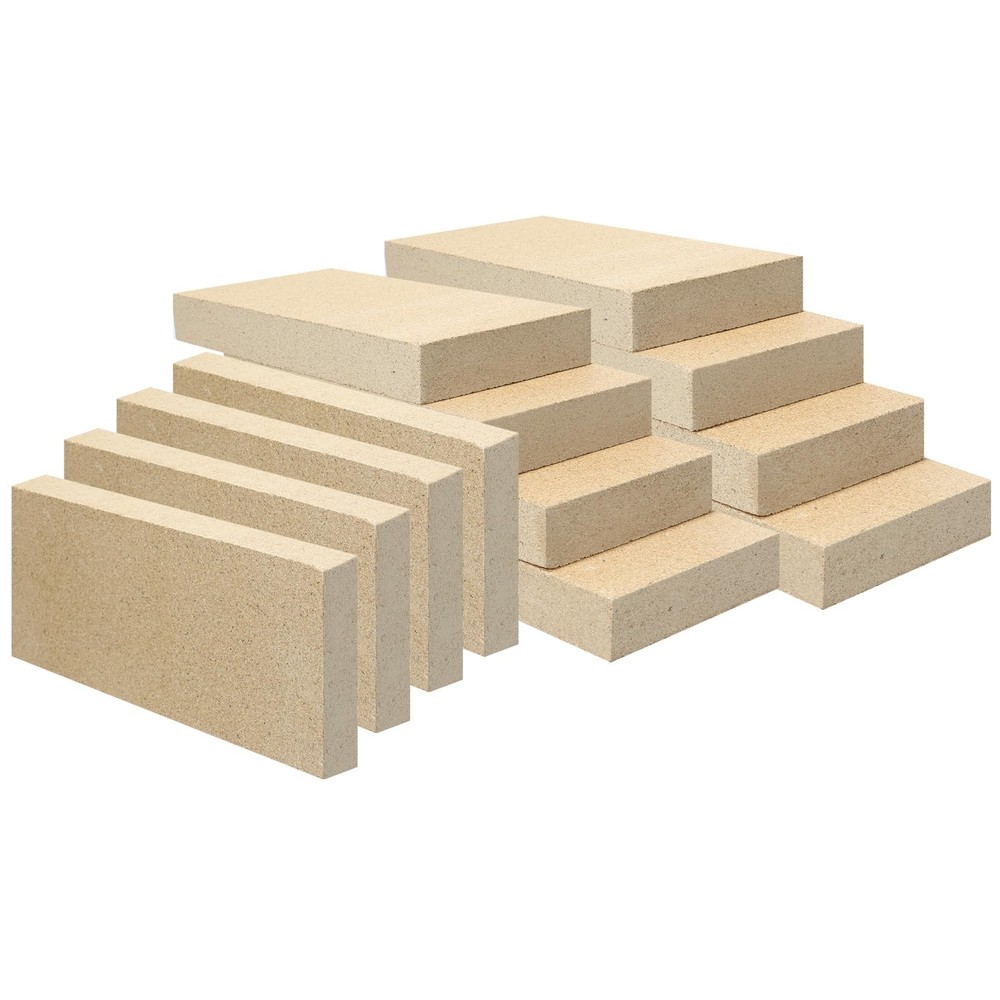 12PCS Woodstove Firebricks, Fire Bricks, Size 9“x4.5"x1.25" - 12Pack, Beige