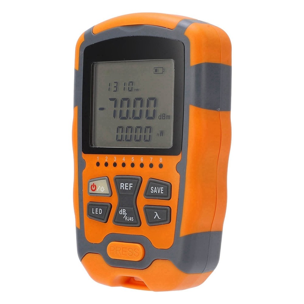 Optical Fiber Cable Tester Multimeter Tool Optical Power Meter with LED Light