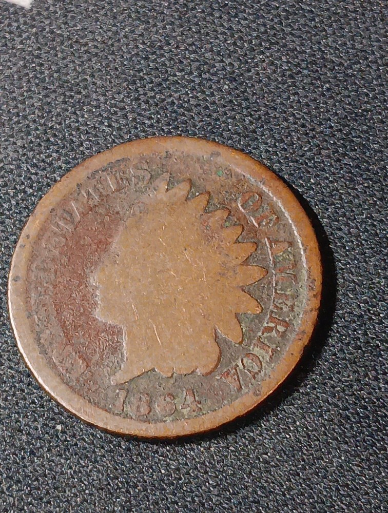 👉1864  Indian Cent Good Choice O/596