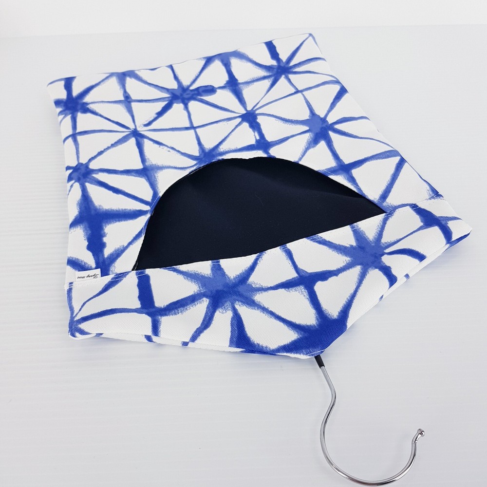 Peg Bag Handmade Blue White Patterned Lined Laundry Clothes Peg Holder