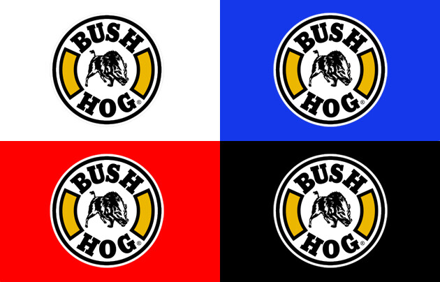 Bush Hog Premium Vinyl Decal Sticker 2-Pack - Front End Loader Attachments