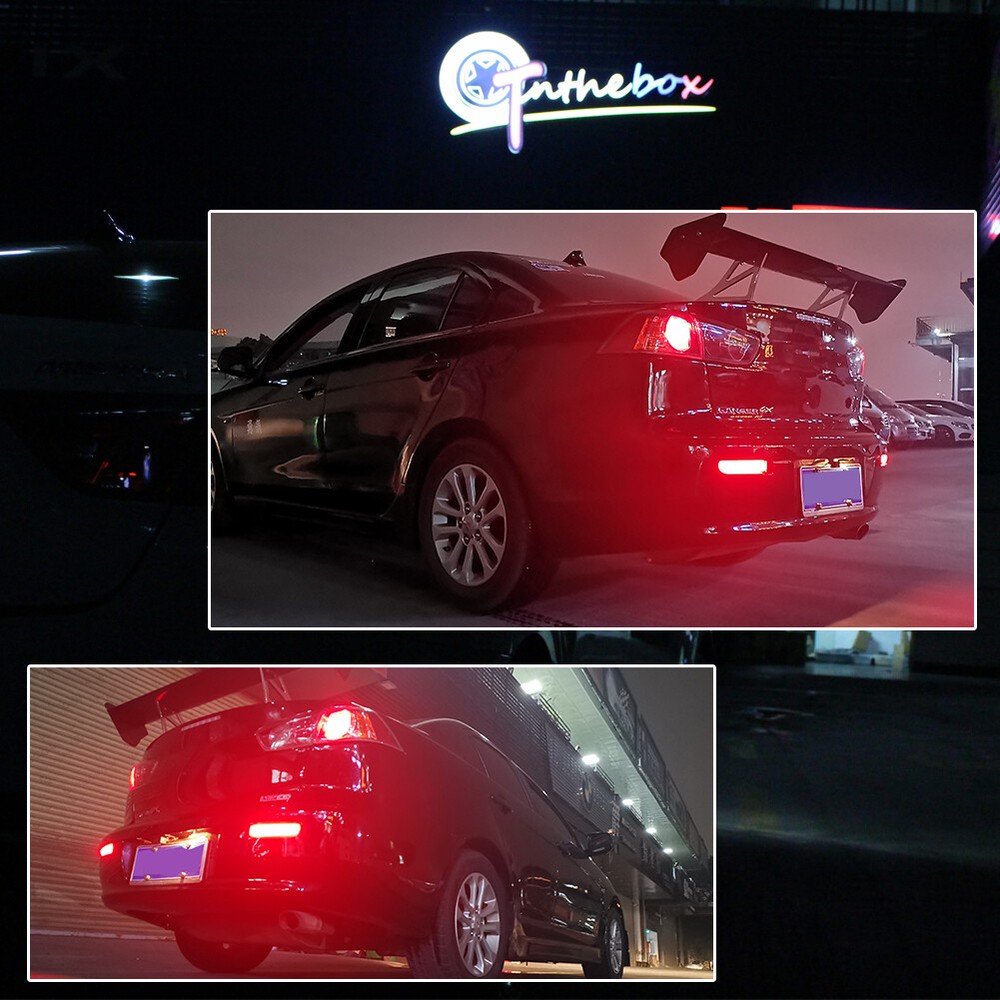 For Mitsubishi Lancer Evo Rear Bumper Reflector Tail Brake LED w/Turn Signal Kit