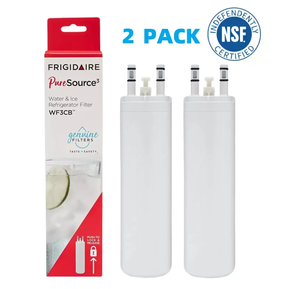2 PACK Fit Frigidaire WF3CB Refrigerator PureSource 3 Water & Ice Filter,NEW,US