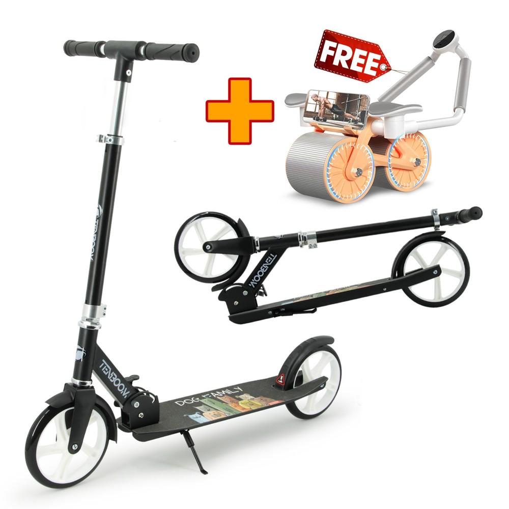 Kick Scooters for Teens & Adults Foldable Adjustable Handlebar 8" Wheels Scooter