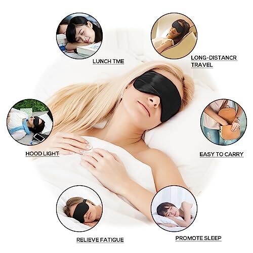 Silk Sleep Mask Adjustable Strap Comfortable Blindfold Men Women Block Light NEW