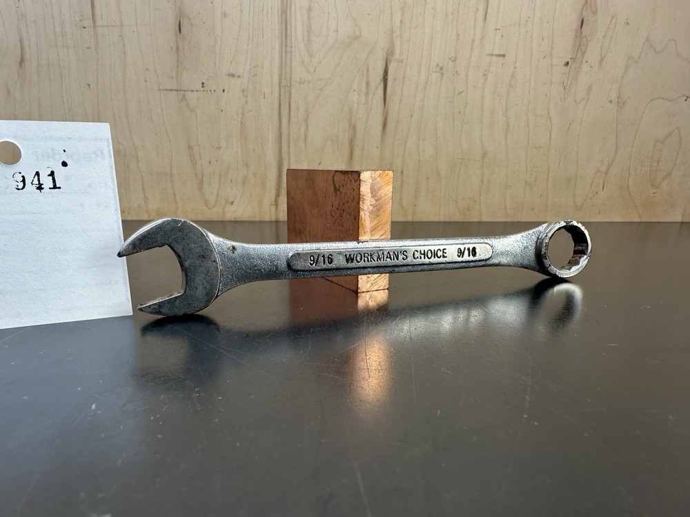 Used Workman's Choice Combination Wrench 9/16" Chrome Vanadium