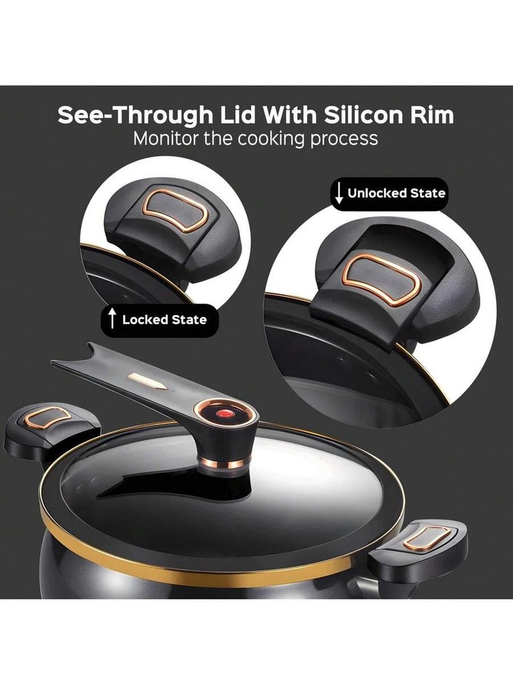 Micro Pressure Cooke Non-Stick Pot 8L 8.45Qt Multi-Function Cooking Open
