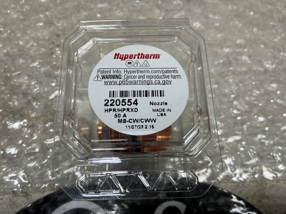 HYPERTHERM 220554 PLASMA TORCH NOZZLE HPR/HPRXD 50 A