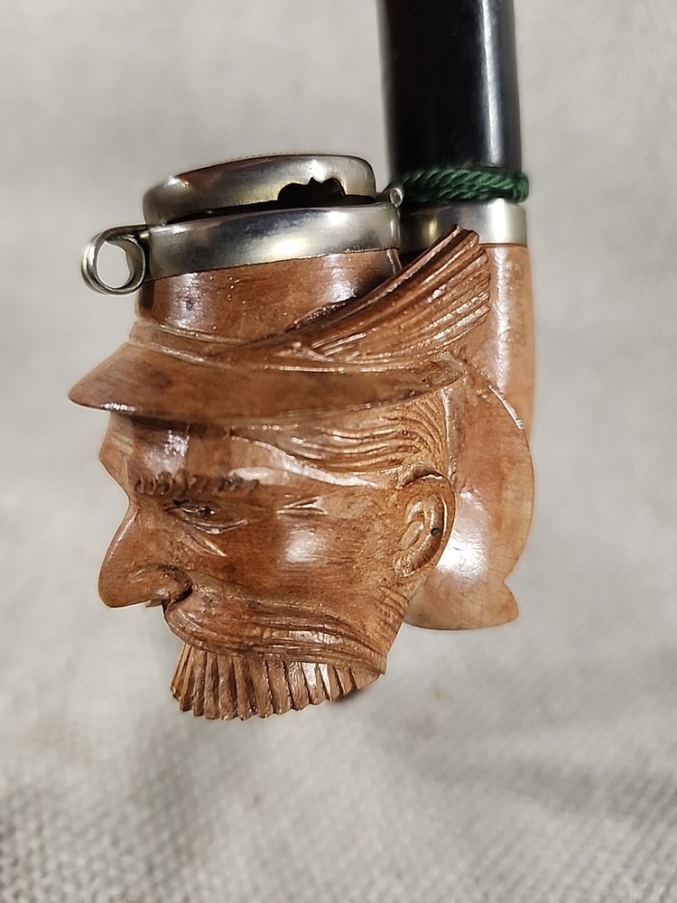 Antique German Figural Pipe Initial DH